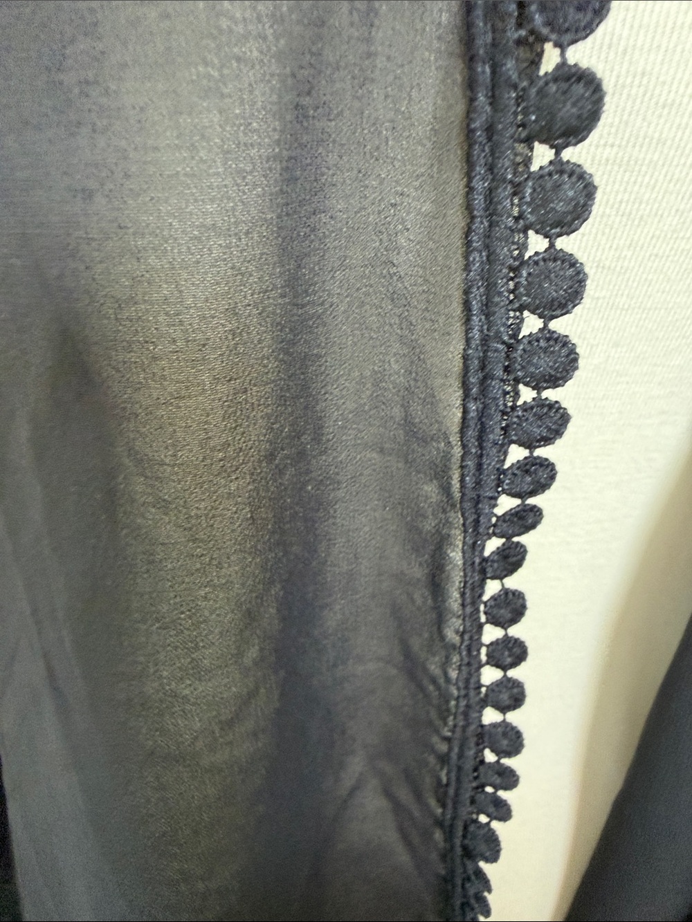 Black Sheer Kimono Cardigan Lace Crochet Sleeve Cover Up - Picture 10 of 10